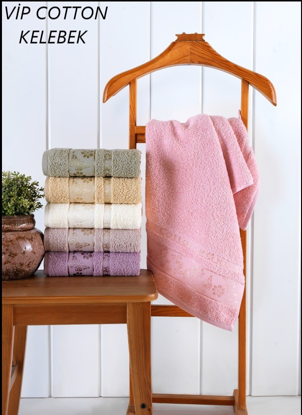 

Набор махровых турецких банных полотенец Cestepe VIP Cotton Kelebek 70х140 см