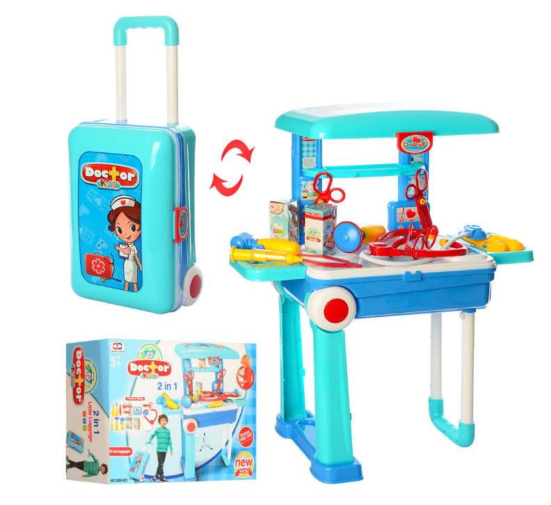 

Игровой набор доктора Kids Doctor 2 в 1 со столиком, в чемодане (008-925)