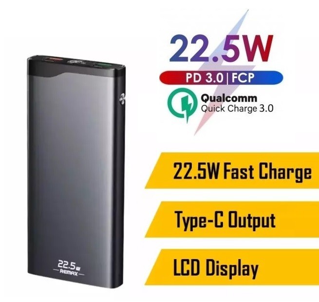 

Павербанк Remax Kingkong II 10000 mAh 22.5W PD+QC Fast Charging Grey