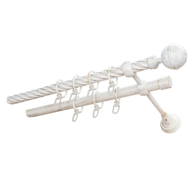 

Карниз для штор двойной Sundeco Калисто ø 19 + 19 мм 240 см белое золото