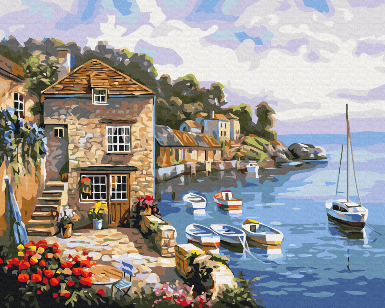 

Картина по номерам 40х50см Brushme Лодки в море