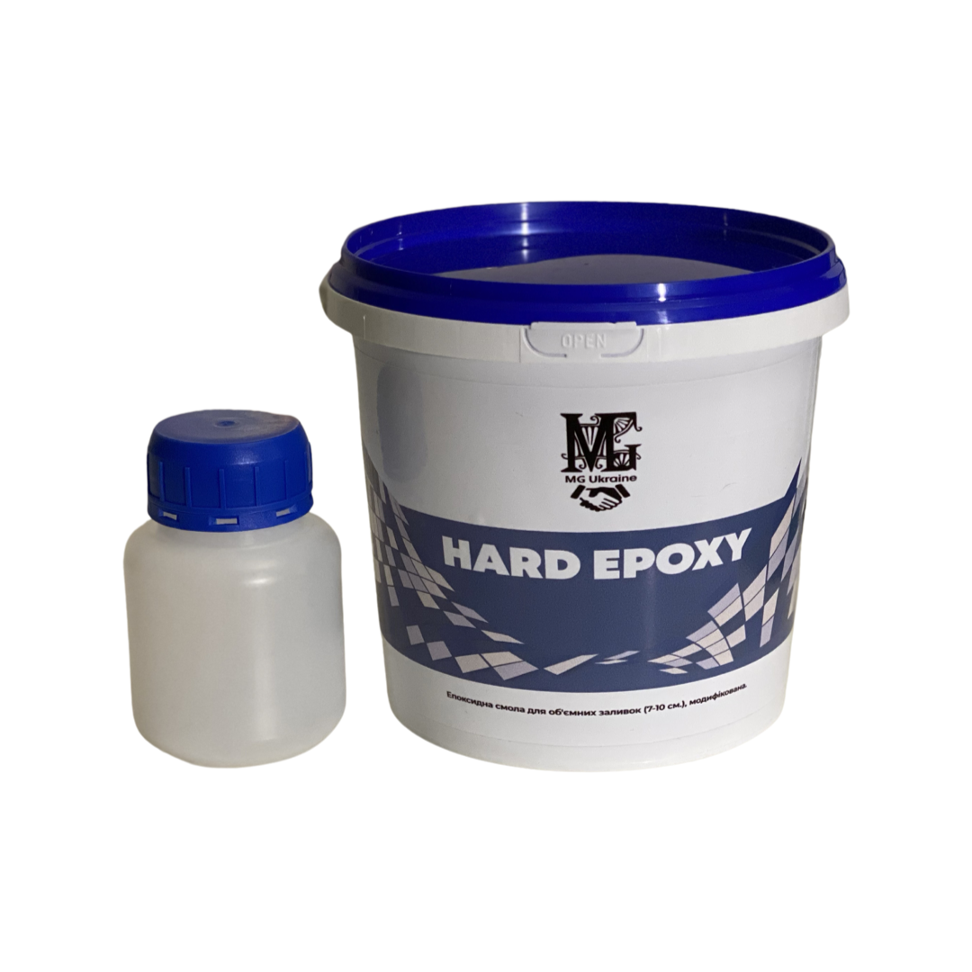 

Эпоксидная смола HARD EPOXY прозрачная для объемных заливок столешниц с отвердителем (толщина слоя до 7см) 1кг