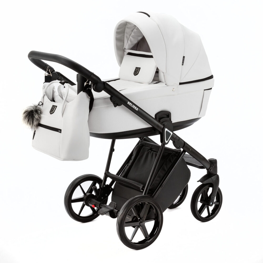 

Коляска 2 в 1 Adamex Belissa ECO кожа 100% SA-1 белый