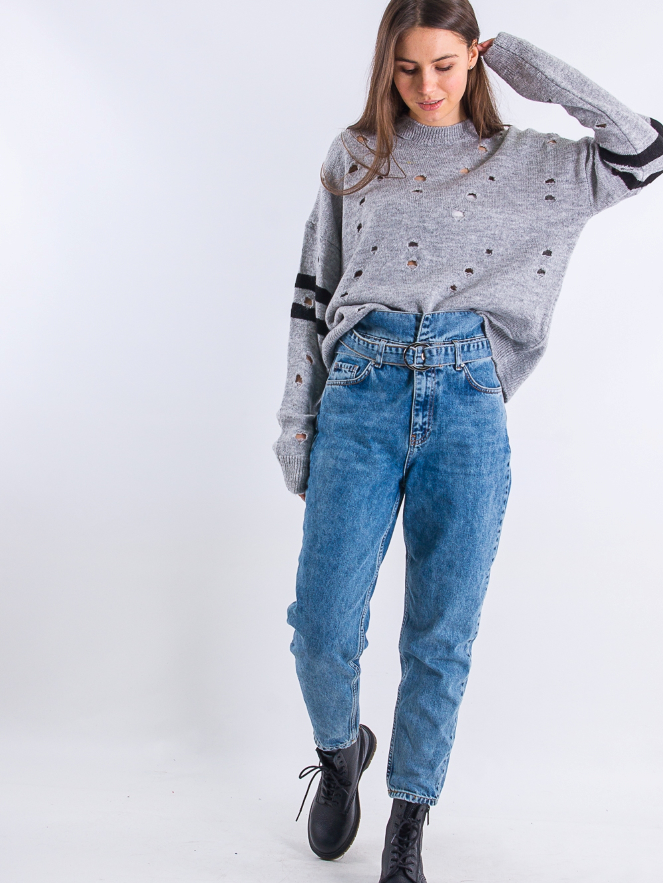 

Свитер рванка BEBE PLUS 21688  Серый, Свитер рванка BEBE PLUS 21688 One size Серый