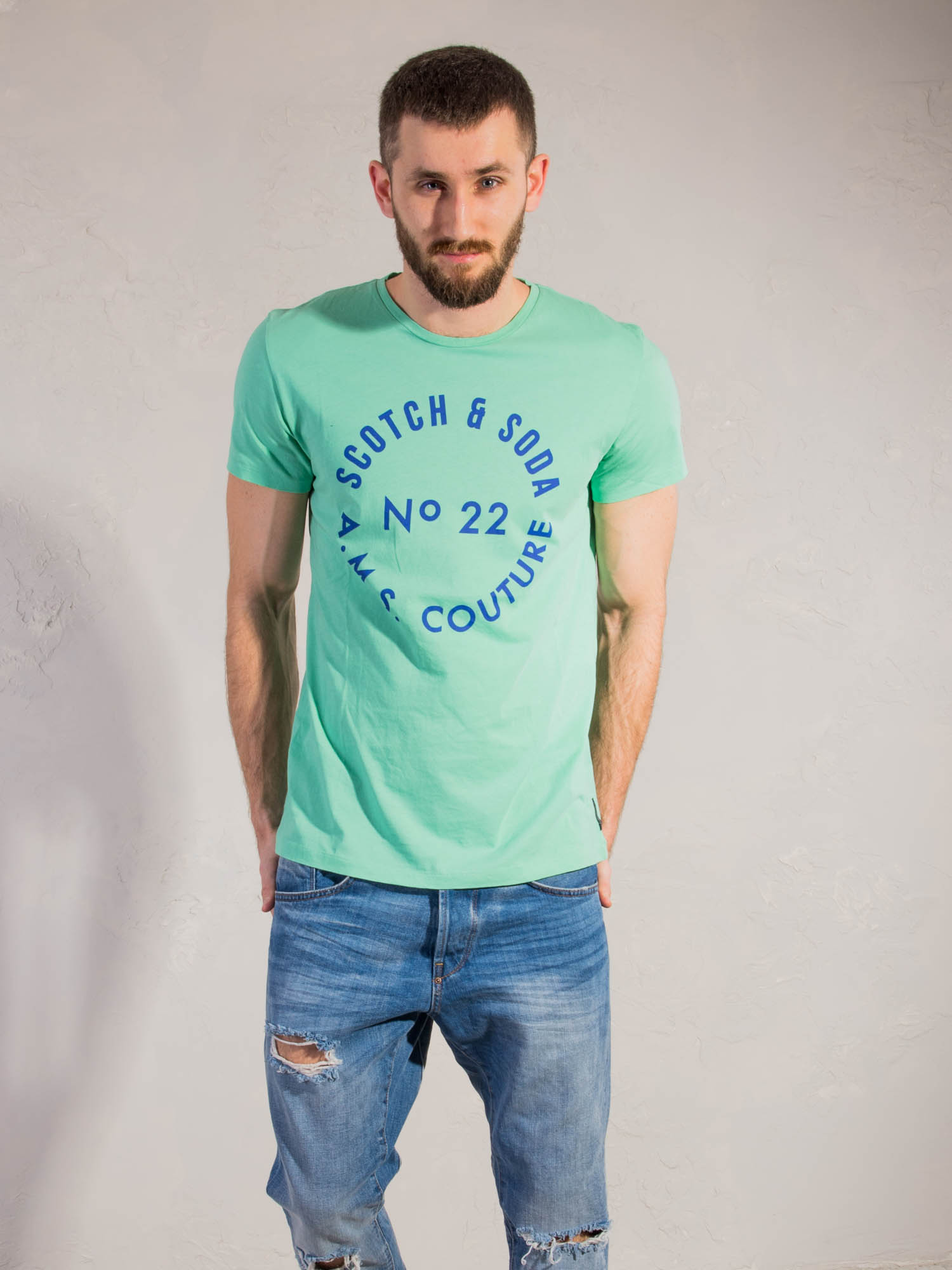 

Футболка с лого Scotch & Soda 142687  Зеленый, Футболка с лого Scotch & Soda 142687 M Зеленый