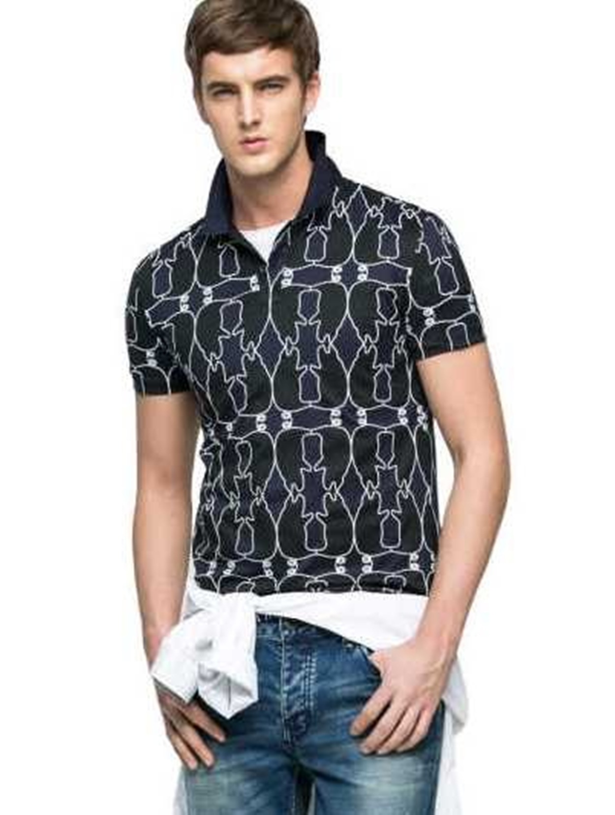 

Поло Jack & Jones 216106014  Синий, Поло Jack & Jones 216106014 XS Синий