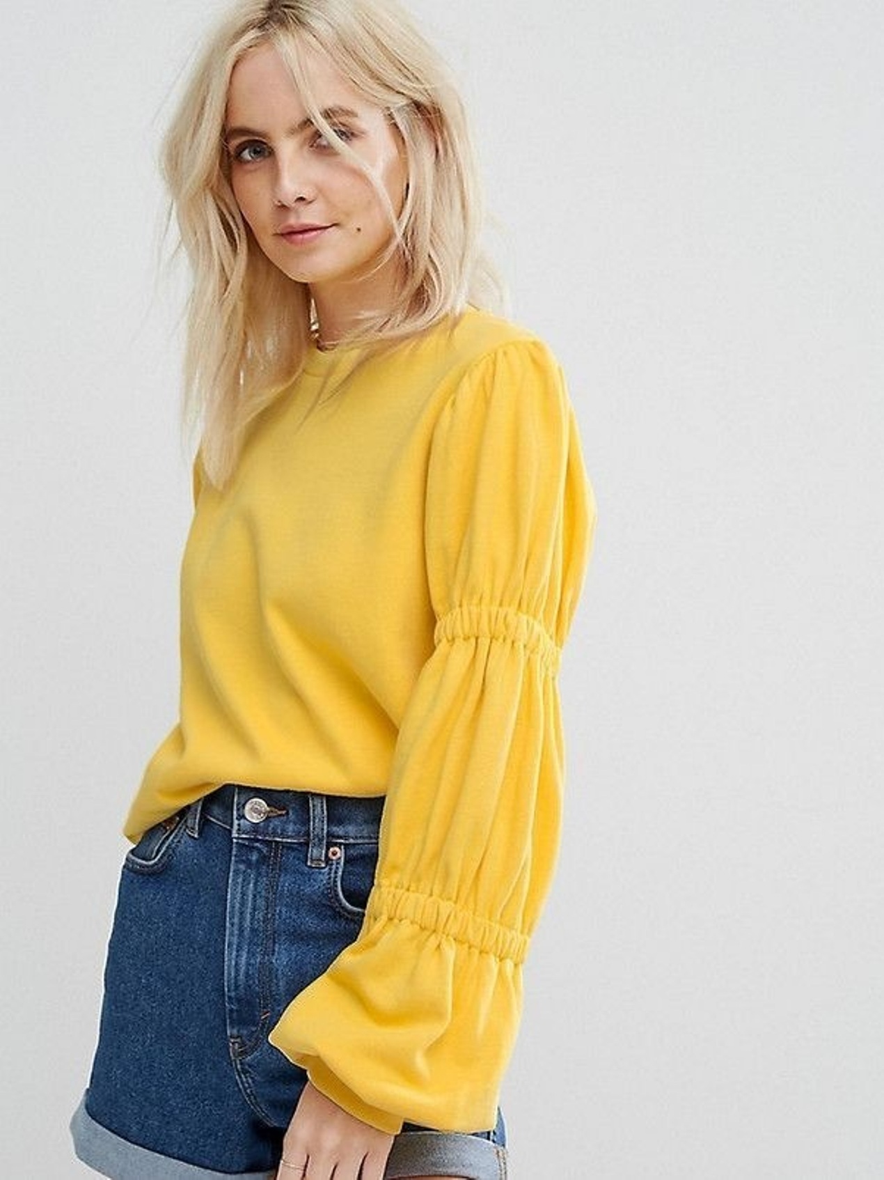 

Свитшот с объемными рукавами ASOS ASA280820-1  Желтый, Свитшот с объемными рукавами ASOS ASA280820-1 3XL Желтый