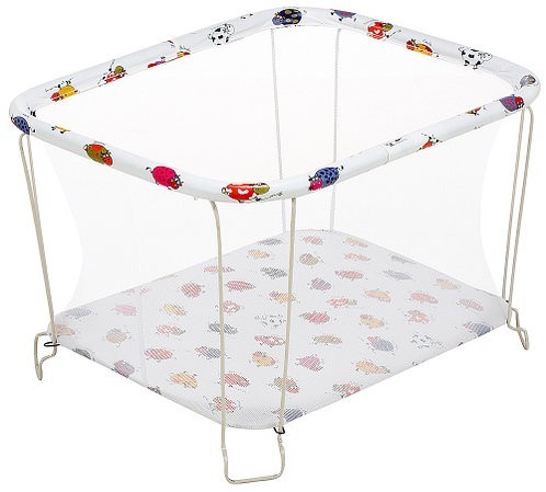 

Классический детский игровой манеж мелкая сетка Коровки