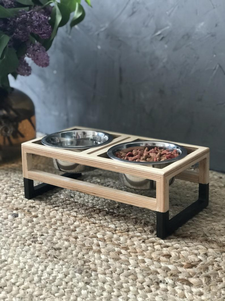 

Именная подставка для мисок для собак TheMagicTreeArt из дерева, Тип 7, L Золотой дуб