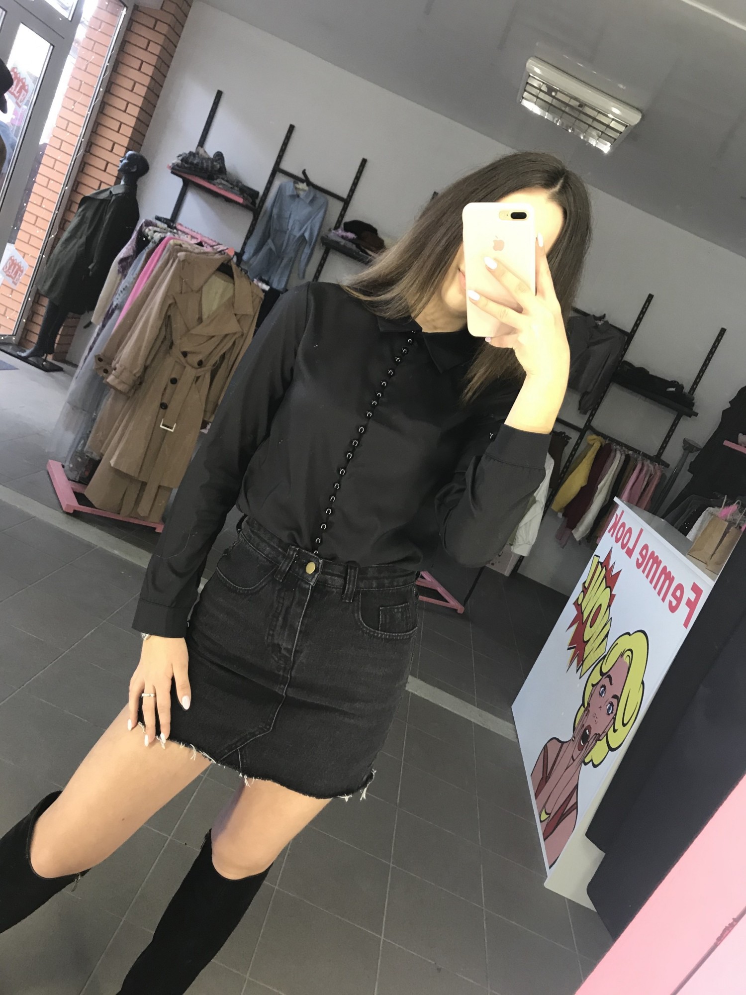 

Джинсова спідниця 3210 XL чорна сіра