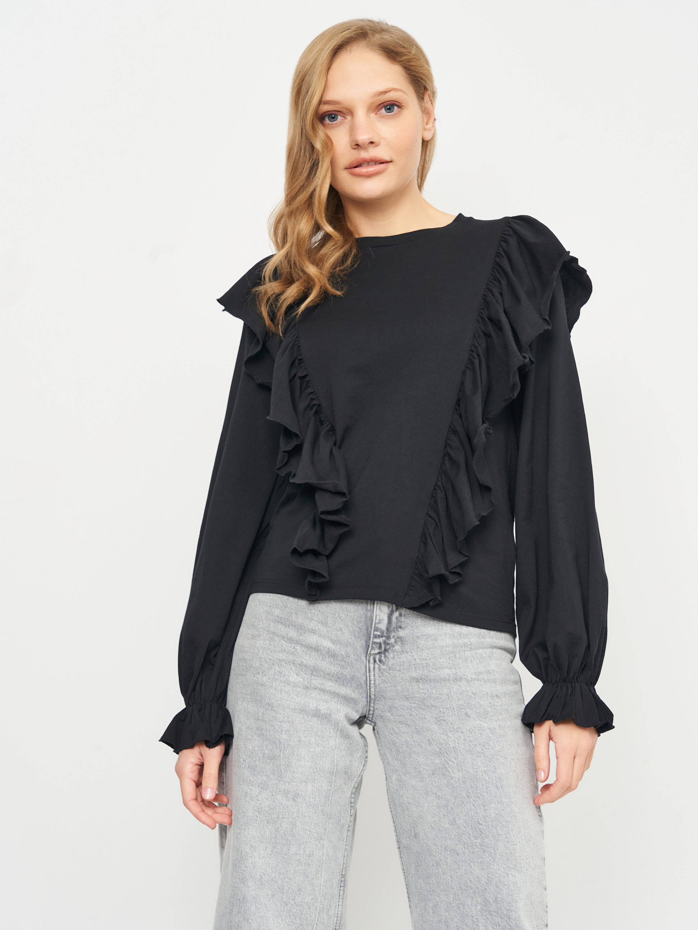 

Блузка Pull & Bear 5234/346/800  Черная, Блузка Pull & Bear 5234/346/800 XS Черная