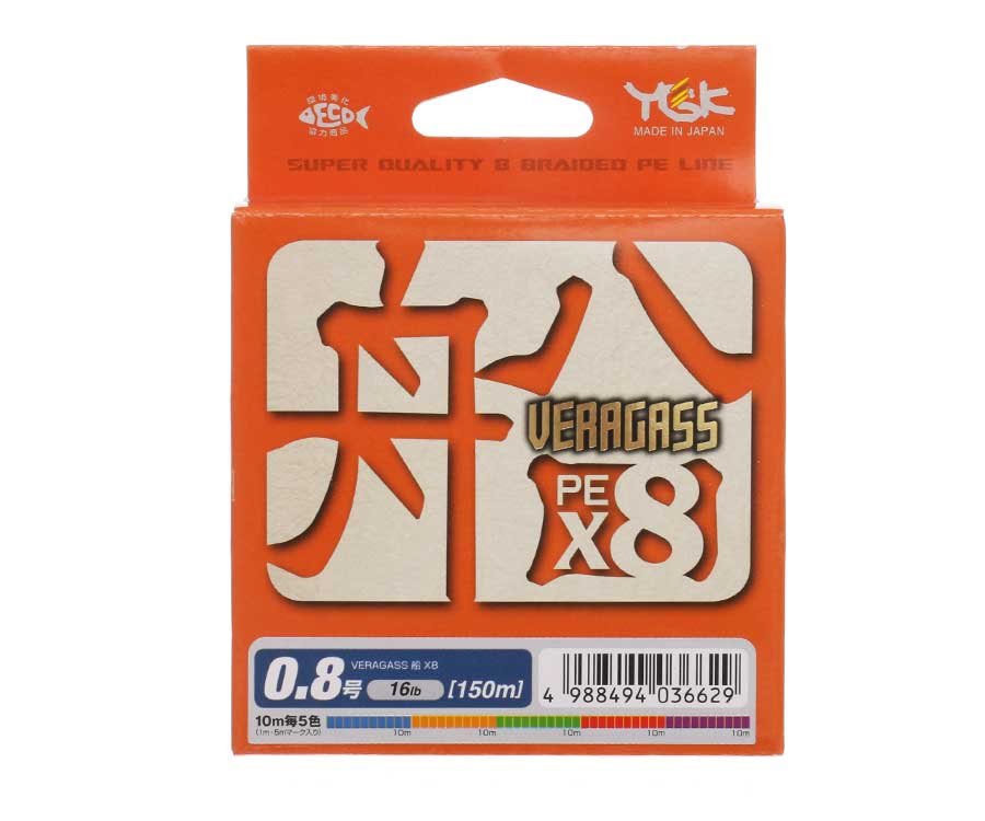 

Шнур плетеный YGK Veragass PEx8 150м #0.8 16lb (арт.3838YGKP8150-080)
