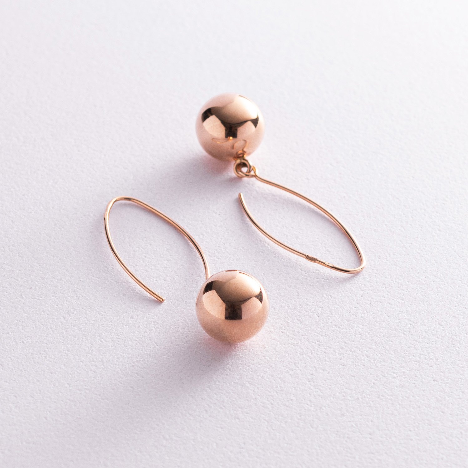 

Золотые серьги "Шарики" с00764 Оникс