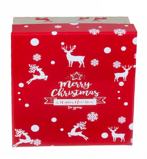 

Новогодняя подарочная коробка "Merry Christmas", 20,5х20,5х10 см