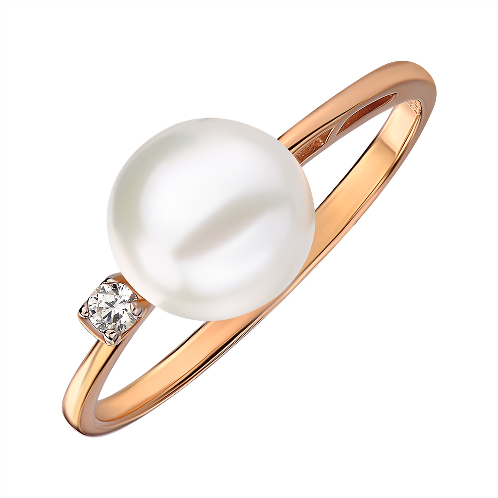 

Кольцо из красного золота с жемчугом и цирконием 000145536 19 размера