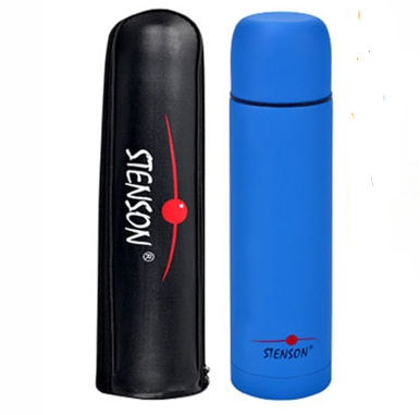 

Термос Stenson железный Soft touch 1,0л синий MMS-MT-0448