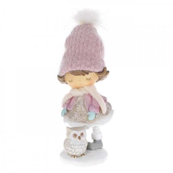 

Фигурка новогодняя Девочка с совой 25 см. Flora 12712 (NAT09086)