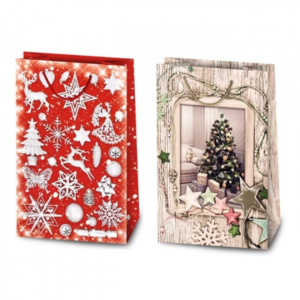 

Подарочный пакет Пакет подарочный новогодний микс 16х7х25,5 (10 шт.) Flora 8007 (NAT09170)
