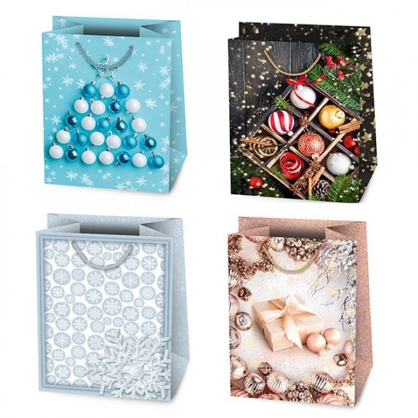 

Подарочный пакет Пакет подарочный новогодний микс 23х18х30 (10 шт.) Flora 8466 (NAT09140)