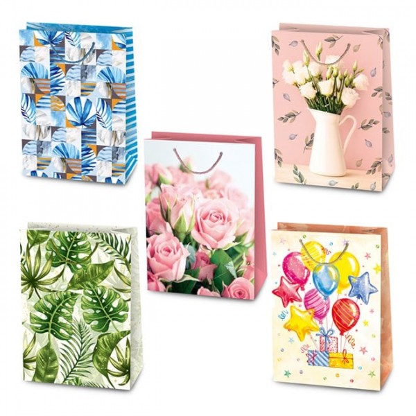 

Подарочный пакет Пакет подарочный микс 28х12,5х38 (10 шт.) Flora 8443 (NAT09136)