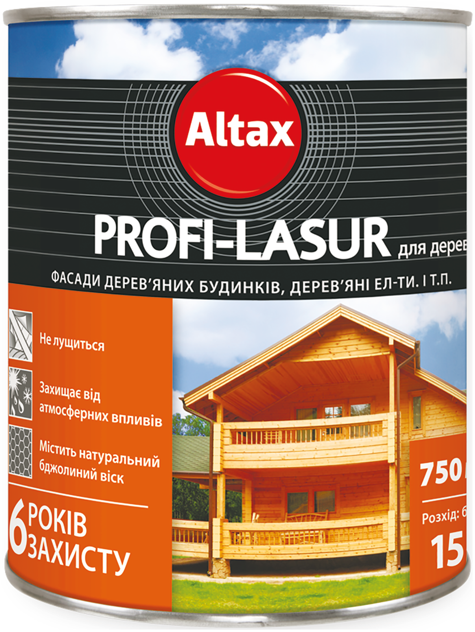 

Лазурь для дерева Altax Profi-Lasur 0.75л Дуб