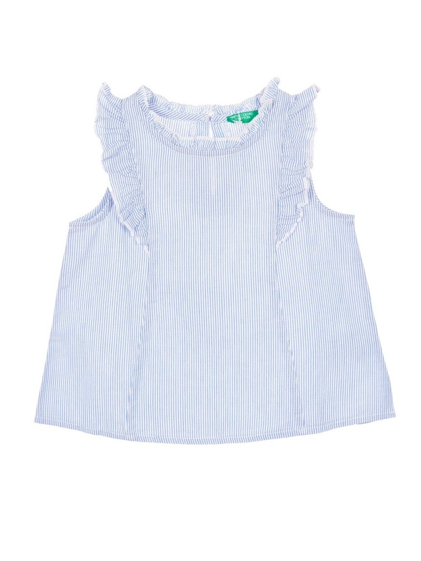 

Блуза с рюшами Benetton 5AMJ5T1C0 160 cm (88257160cm) Голубой