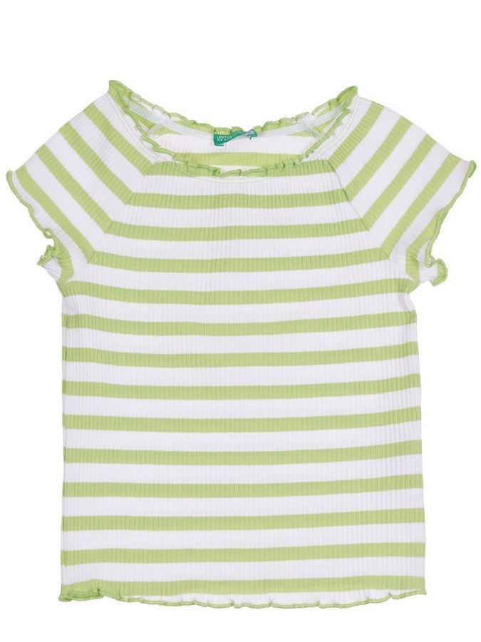 

Футболка в рубчик Benetton 3CURC148T 150 cm (87622150cm) Белый