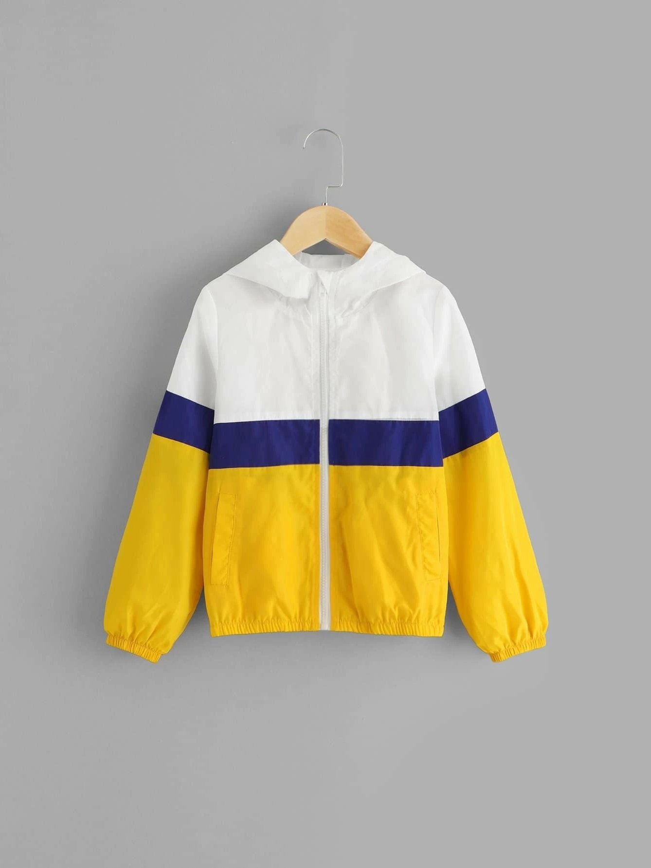 

Куртка с капюшоном Shein 180810709 120 cm (92204120cm) Желтый