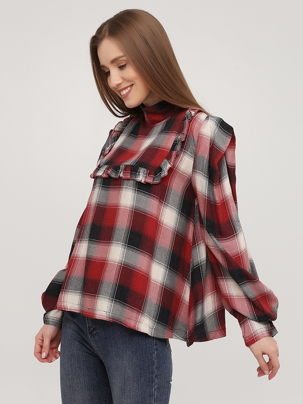 

Блуза BEBE PLUS 23268  Клетка, Блуза BEBE PLUS 23268 S Клетка