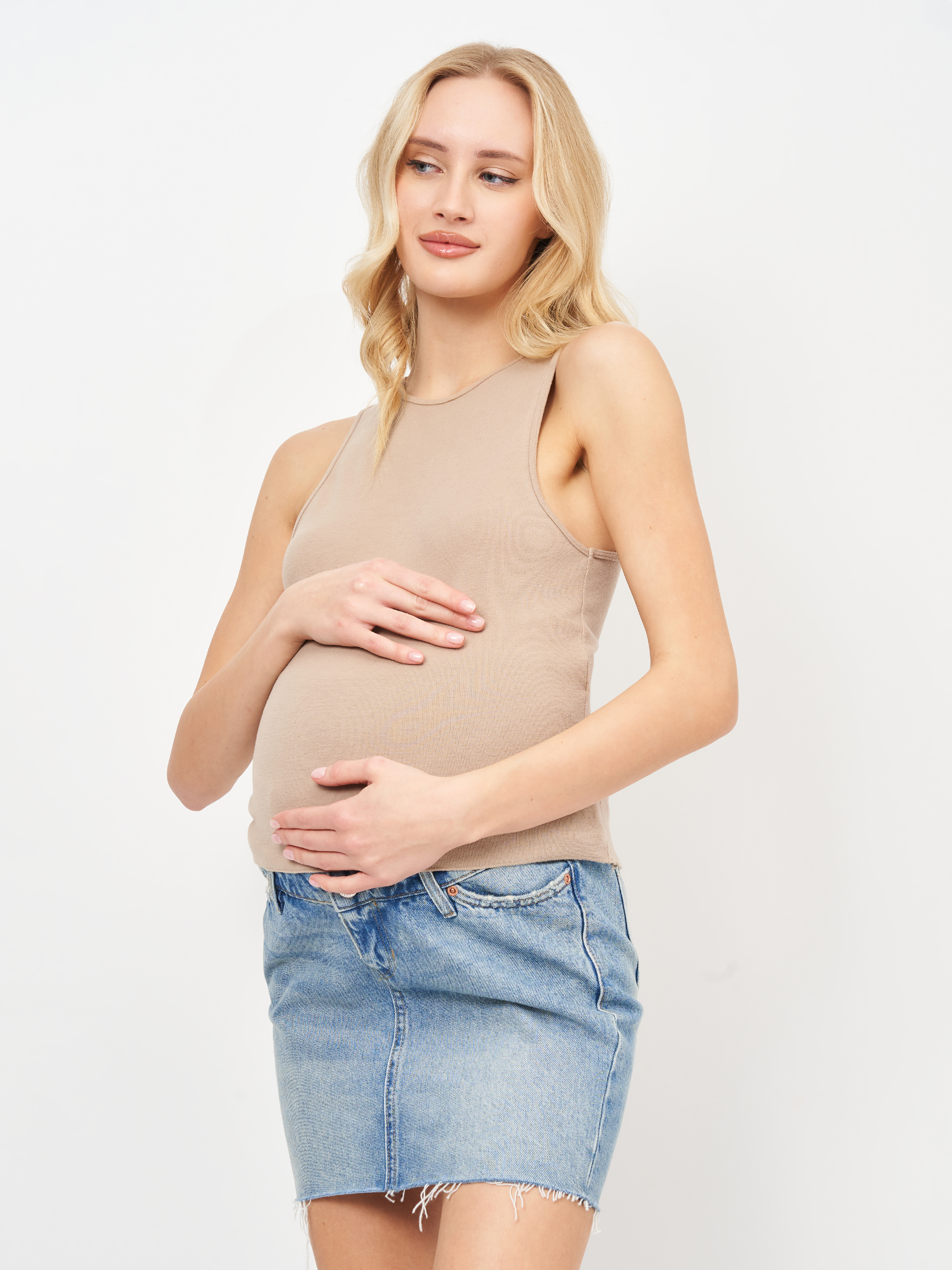 Акція на Спідниця джинсова для вагітних міні літня жіноча H&M 0605699-7 34 Блакитний (СА2000001468074) від Rozetka