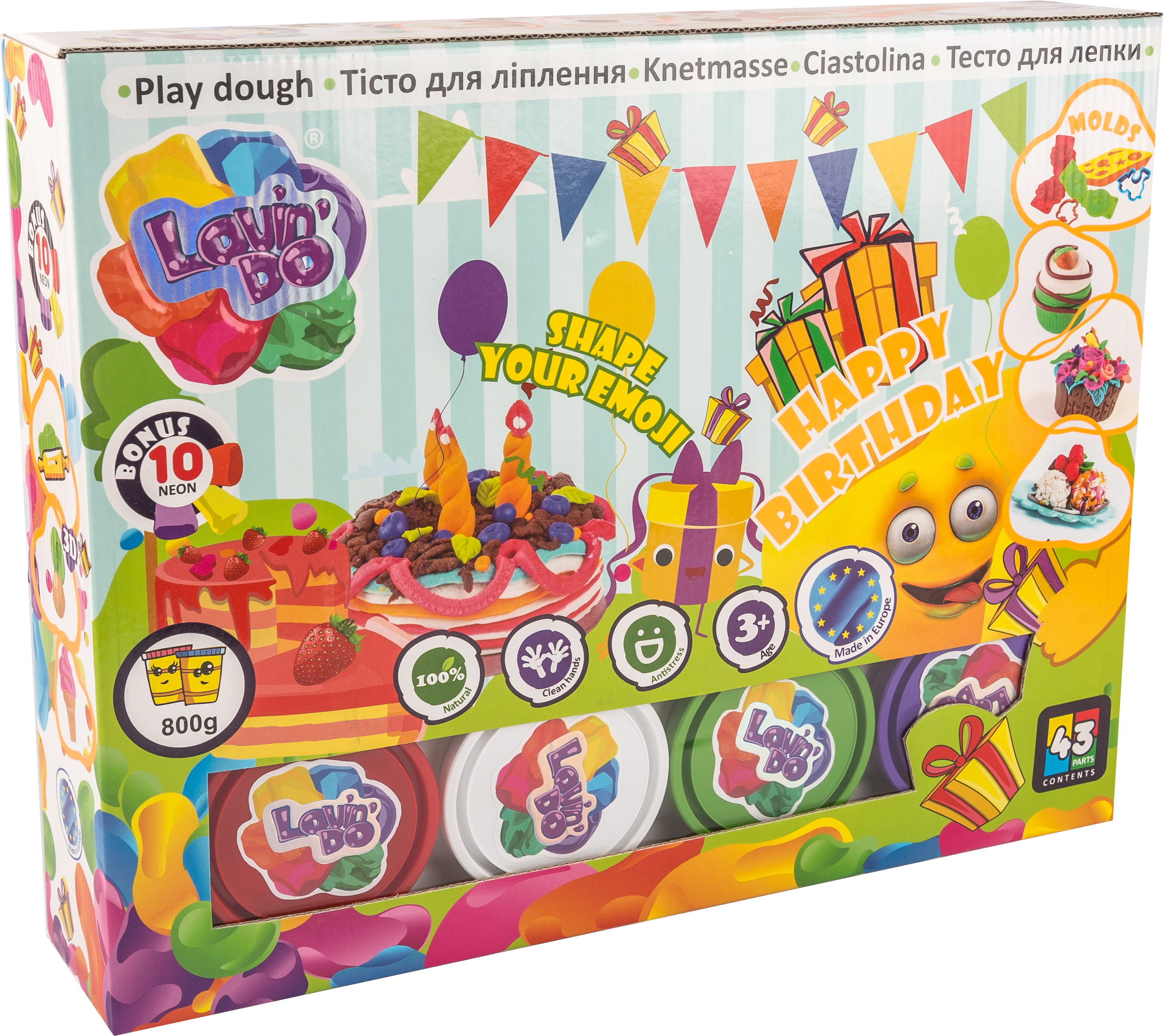 

Набор теста для лепки Lovin'Do Нappy Birthday 680 г (4820199470486) (11011)