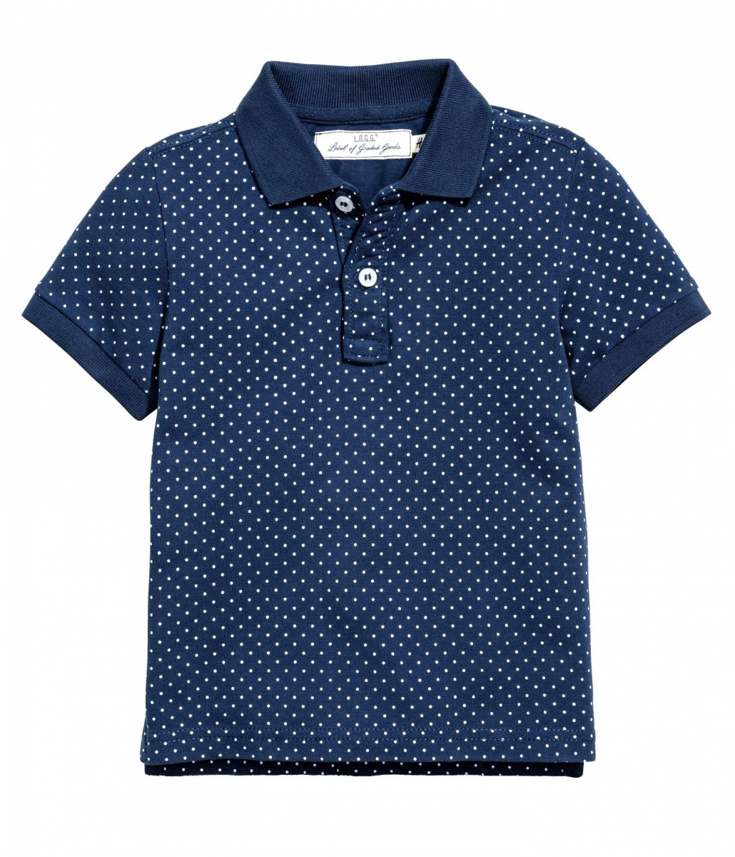 

Футболка-поло для мальчика H&M 0463990017 122-128 СМ Темно-синий 66336