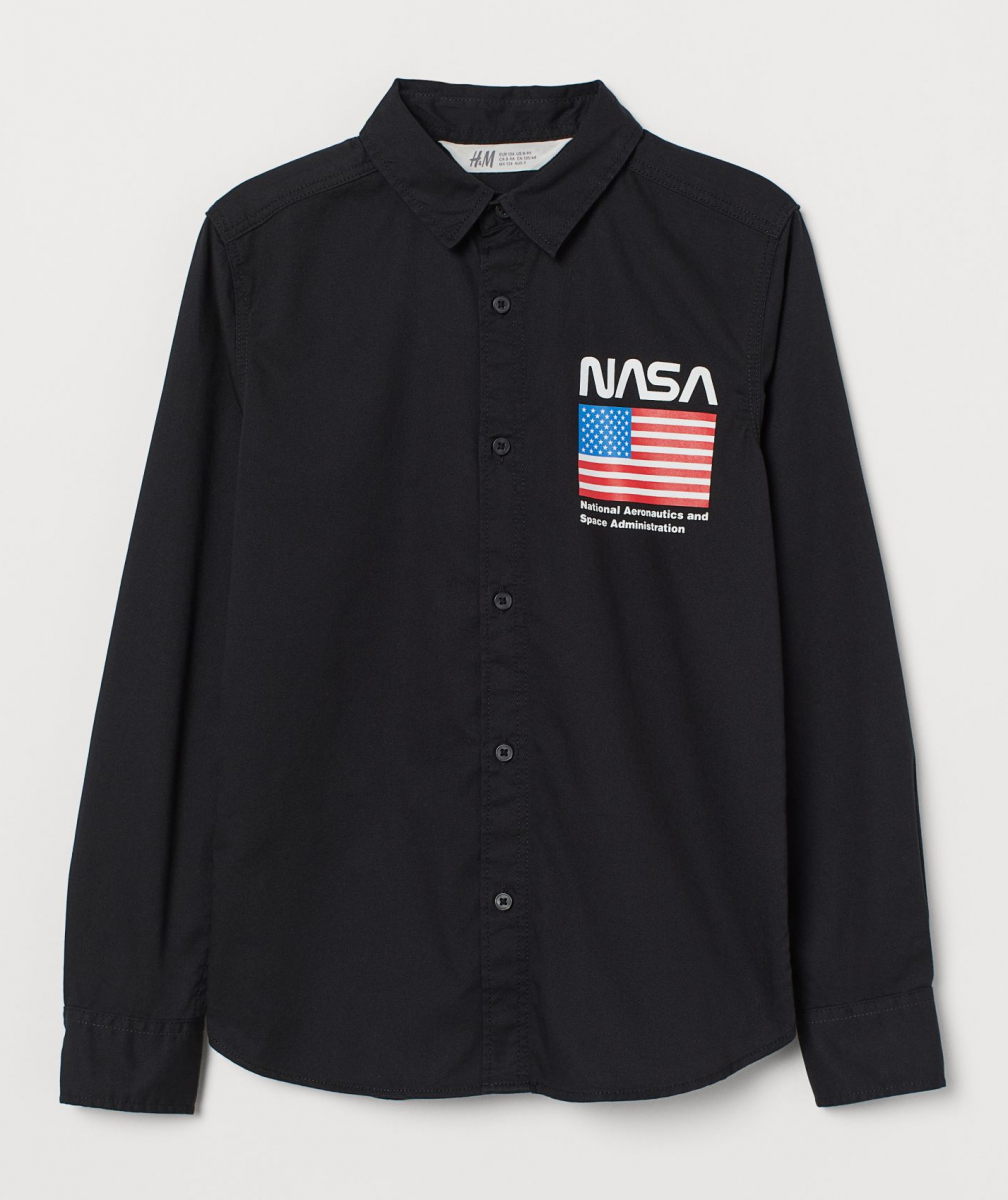 

Рубашка для мальчика H&M 0780824002 140 СМ Черный 66362