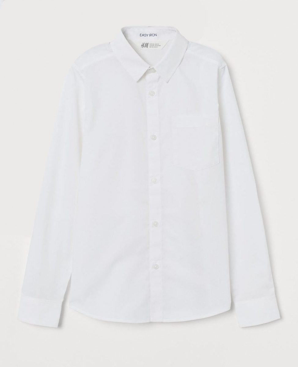 

Рубашка для мальчика H&M 0791875001 140 СМ Белый 66358