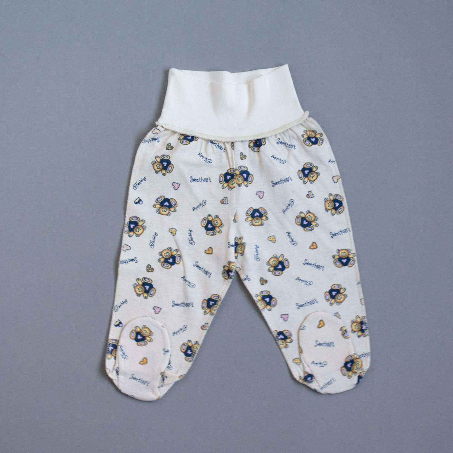 

Ползунки Мишки Interkids 0-3 месяцев 62 см Нежно-желтый 3126
