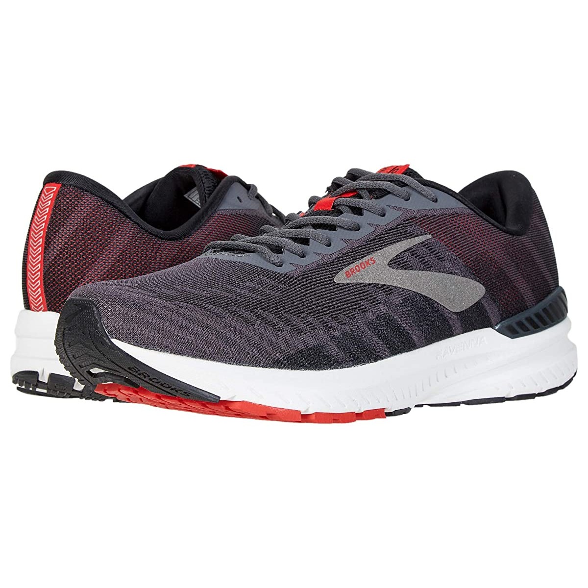 

Кроссовки Brooks Ravenna 10 Ebony/Black/Red, 40.5 (255 мм)