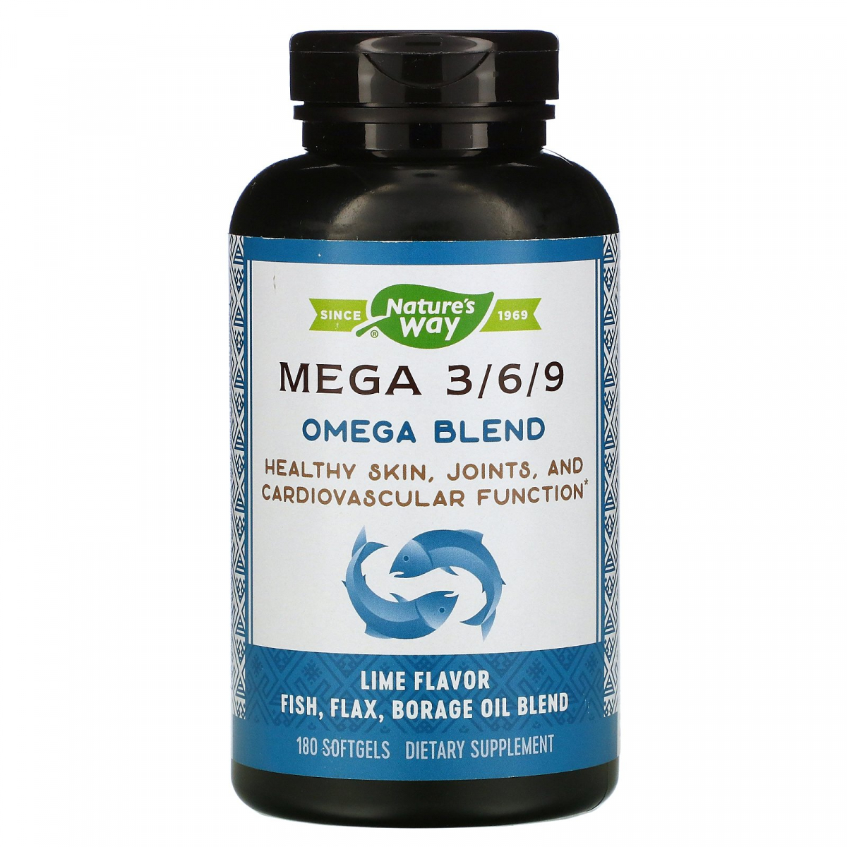 

Омега 3 6 9 лайм Nature's Way (Omega Blend) 180 капсул
