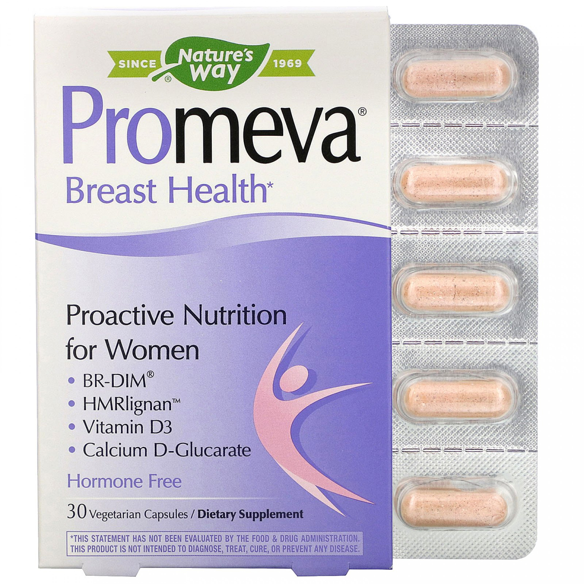 

Promeva, Здоровье груди, Nature's Way, 30 вегетарианских капсул