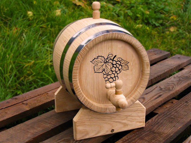 

Бочка дубовая для коньяка вина 5 л BarrelMaster с гравировкой