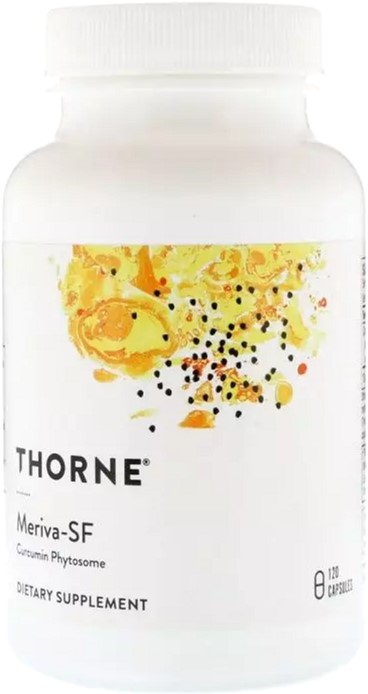

Фитосома Куркумина, Meriva-SF, Curcumin Phytosome, Thorne Research 120 Капсул (693749004844)
