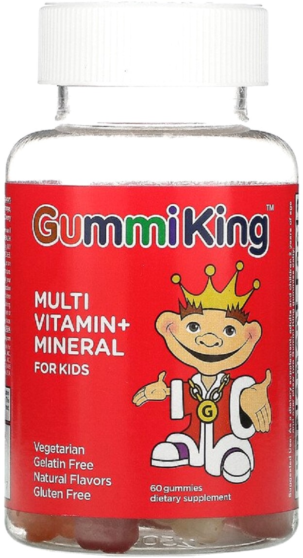 

Мультивитамины И Минералы Для Детей Gummi King Вкус Винограда, Лимона, Апельсина, Клубники И Вишни, Multi Vitamin + Mineral For Kids, GummiKing, 60 Жевательных Конфет (835776001087)