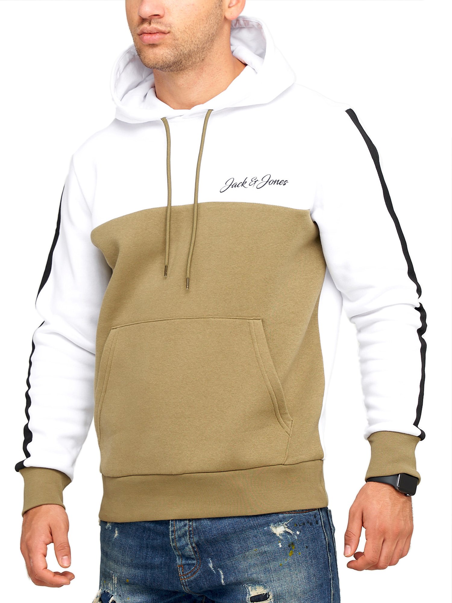 

Худи Jack & Jones Martini Olive / Cloud Dancer XXL оливковый