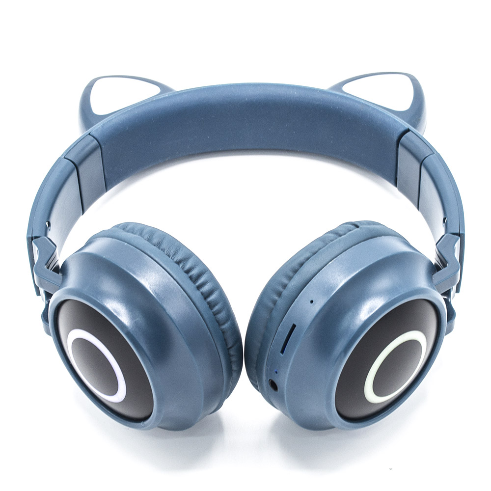 

Bluetooth наушники детские CAT EAR BK-28C с кошачьими ушками и подсветкой Dark blue