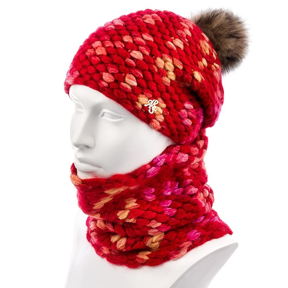 

Комплект женский (шапка+снуд) Atrics WK-627  Красный, Комплект женский (шапка+снуд) Atrics WK-627 One Size Красный