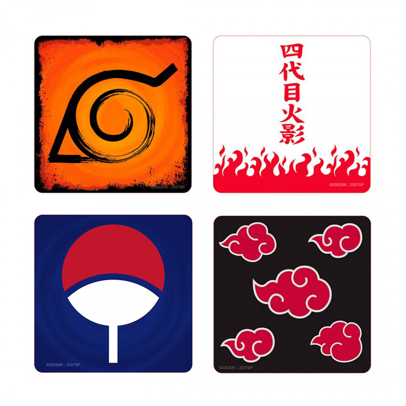 

Подставки под напитки NARUTO SHIPPUDEN 4 Emblems (Наруто эмблемы) (ABYCOS007)