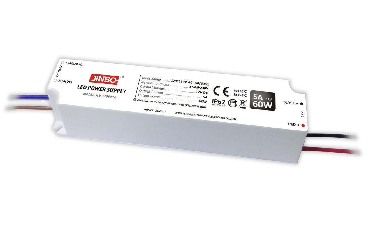 

Блок питания импульсный ПЛАСТИК JINBO 36W 12V (IP67, 3А) Series "JLV" 223021