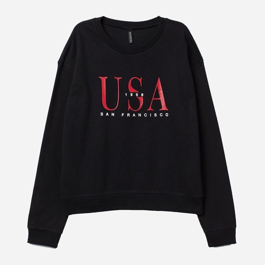 

Свитшот H&M 0698328  Черный, Свитшот H&M 0698328 L Черный