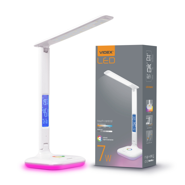 

LED лампа настiльна VIDEX TF05W-RGB 7W 3000-5500K