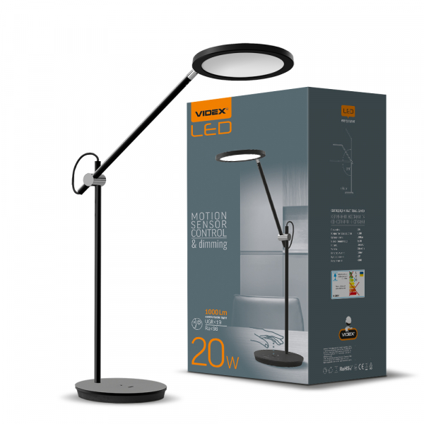 

LED лампа настольная VIDEX VL-TF15B 20W 4100K