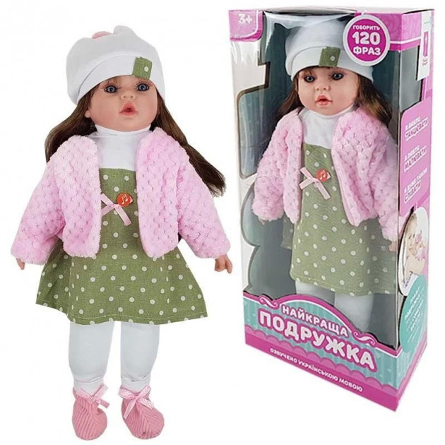 

Кукла говорящая Limo Toy PL519-1802N-3 Лучшая подружка, 46 cм, украинский язык, скороговорки, загадки, стихотворение